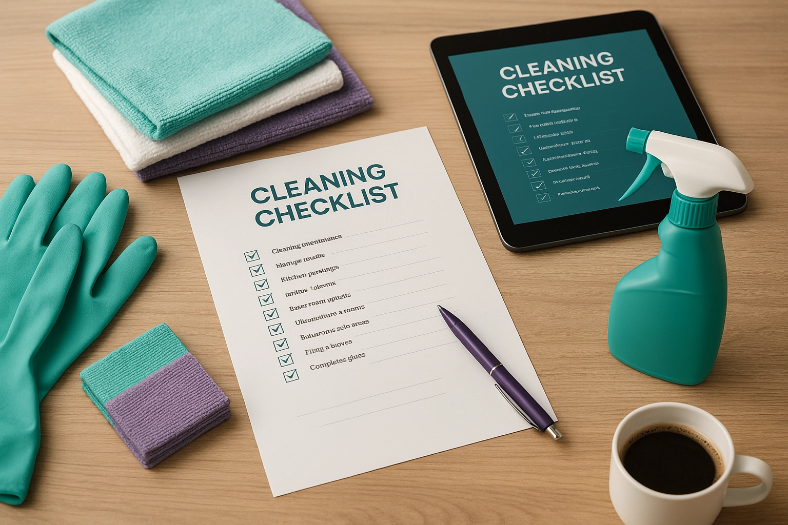 Cleaning Checklist for Domestic Cleaning