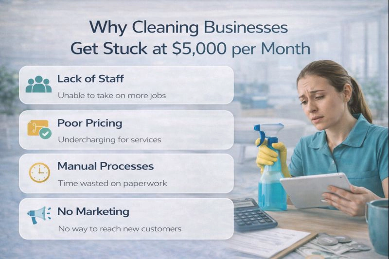 Why Cleaning Businesses Get Stuck at $5,000 per Month in the USA